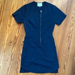 Phillip Lim 3.1 navy blue military style dress, size 2